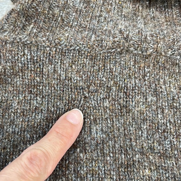 SOLD - Loro Piana Cashmere Turtleneck Sweater Marled Brown Knit Mens Sz 48 Small - Picture 10 of 13